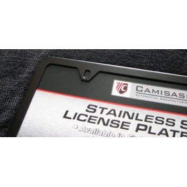 AutoStuff - Camisasca Matte Black License Plate Frame 4 Hole