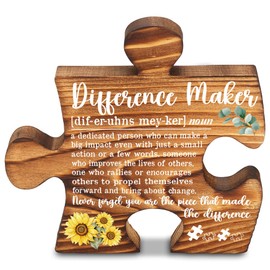 Appreciation gifts for Coworker Leader Teacher Volunteer Mentor, Encouragement Gift for Work Bestie Colleague Team, Difference Maker Wooden Farmhouse Inspirational Decor Signs & Plaques-LMP10