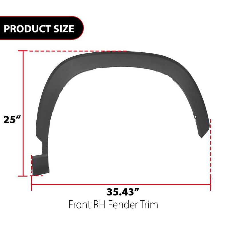 Front Right Fender Trim Molding, Fit Toyota Corolla Cross (submodel: