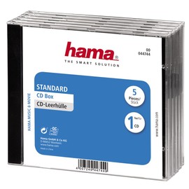 Hama CD Jewel Case | Pack of 5 | Transparent/Black
