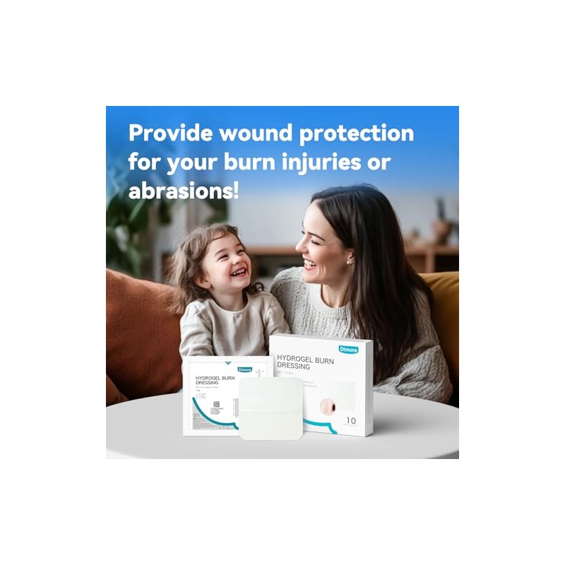 Dimora Hydrogel Burn and Wound Dressing Pads for Minor Burns