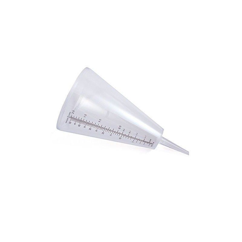 Testwest TRADITIONAL CLEAR PLASTIC RAIN WEATHER GAUGE CONE WITH SPIKE