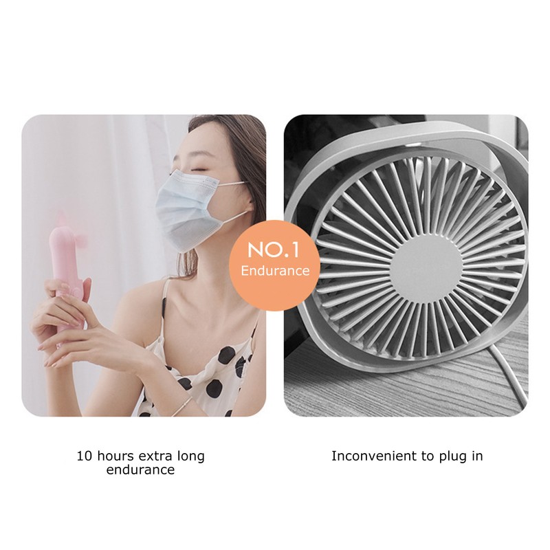 Hand Held Fan Mini Foldable Battery Operated Fan Humidification Cartoon