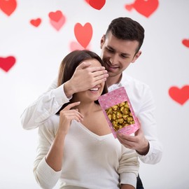 Fruidles Valentine's Milk Peanut Butter Chocolate Hearts, Milk Creamy Chocolaty Hearts, Holiday Treats, Individually Wrapped Foils, Kosher Certified Dairy (Half-Pound)