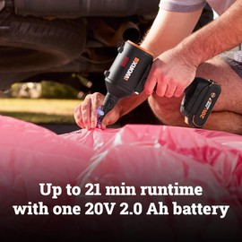 WORX Cordless Blower/Inflator, 20V 39 CFM 470 MPH Brushless High Speed Portable Dust Cleaner for Workshop, Lawn, Yard, Home, Lightweight Handheld Blower, Tool Only, PowerShare