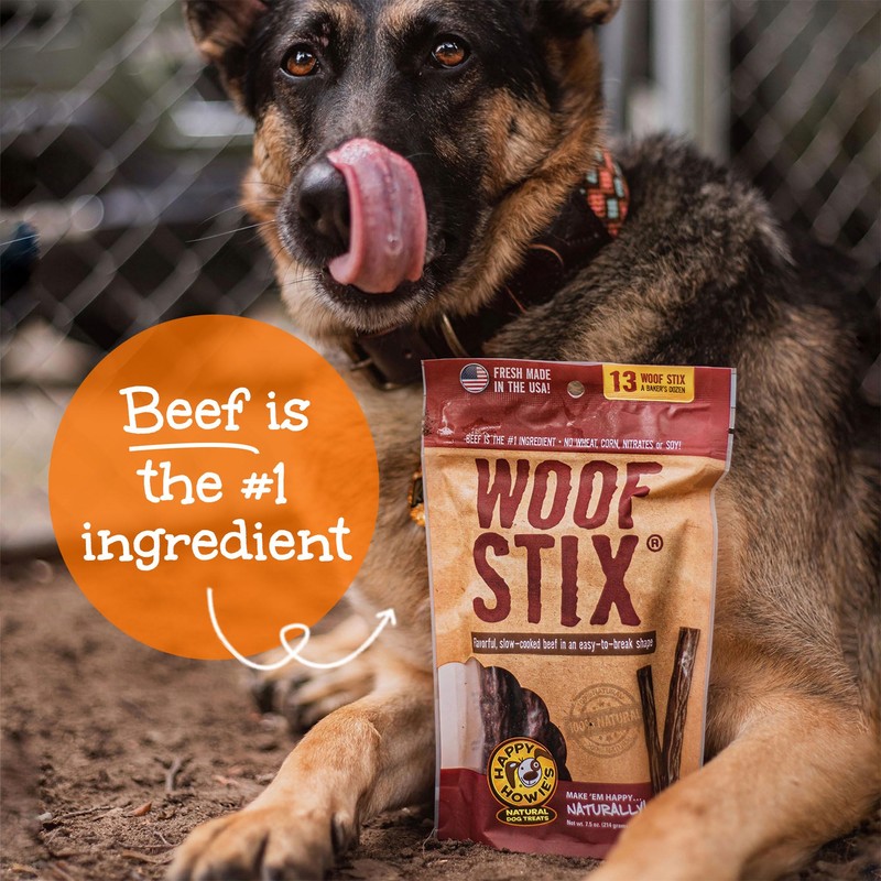 Happy Howie's Beef Woof Stix - Flavorful Slow Cooked Beef