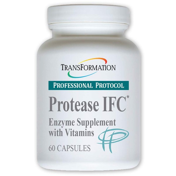 Transformation Enzyme - Protease IFC 60 Caps - #1 Practitioner Recommended - Natural Support for Muscle Pain and Fatigue, and Healthy Inflammation with High Rich Vitamin A, E, C, Zinc, and Selenium