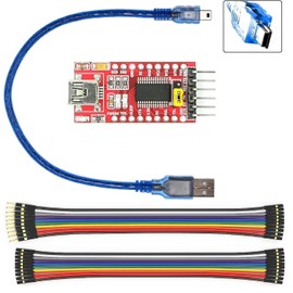 WWZMDiB Mini USB to TTL Serial Converter Adapter, 3.3V/5.5V, FTDI Breakout Board for Arduino