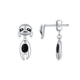OHAYOO Sloth Earrings 925 Sterling Silver Sloth Stud Earrings Adorable Animal Jewelry Gift for Women Animal Fans Summer Graduation Birthday Surprises