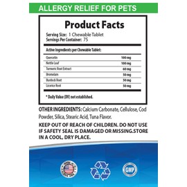 cat Itchy Skin Relief - PET Allergy Relief - for Dogs and Cats - Stop ITCHING and HOT Spots - Healthy Immune Support - Turmeric Curcumin for Cats - 2 Bottles (150 Tablets)