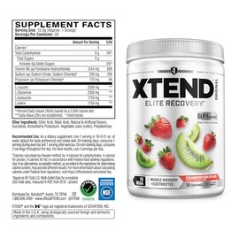 Xtend Original BCAA Powder, 7g BCAAs and 2.5g L-Glutamine for Muscle Recovery Hydration and Lean Muscle, Sugar Free Intra and Post Workout Drink with 