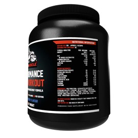 Performance Pre Workout, Ultimate Training Enhancement Formula with 200mg Caffeine, 6.9g Protein, Beta-Alanine and Amino Acids, Blue Raspberry, 500g
