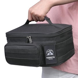 YOGOTO Spice Box, Seasoning Case, Lunch Box, Camping, Outdoor, BBQ (3rd Generation - Black)