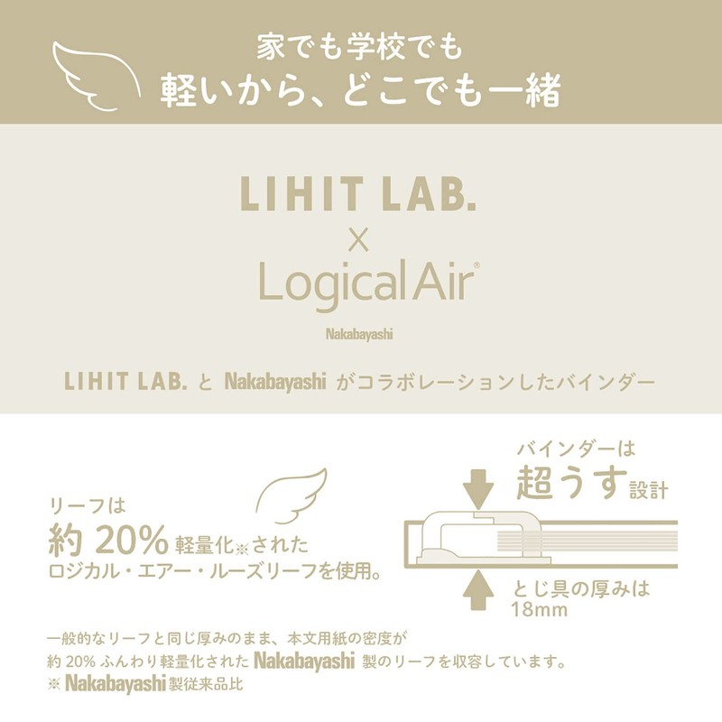 Lihit Lab Printed Loose Binder A4 Pink N3121-12