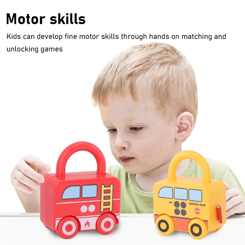 Lock Key Toy DIY Early Education Sorting Matching Fun Cartoon