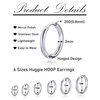 Ofeiyaa 6 Pairs Stainless Steel Huggie Hoop Earrings Cartilage Helix