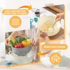 8 Piece Plastic Mixing Bowls Set, Compact Food Preparation Set