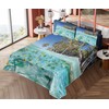 Ambesonne Underwater Sheet Set, Ocean Tropical Island Butterflyfish Beach Ocean