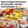 DankeDir! Pakete bitte hier abgen - Sign 30 x 20