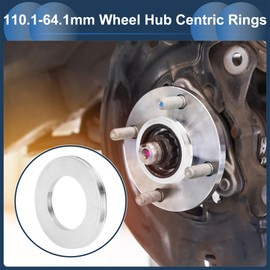 INFINAUTO Car Wheel Hub Centric Rings OD 110.1mm to ID 64.1mm Wheels Center Shaft Shock Absorbing Hubrings Aluminium Alloy Silver Tone Durable