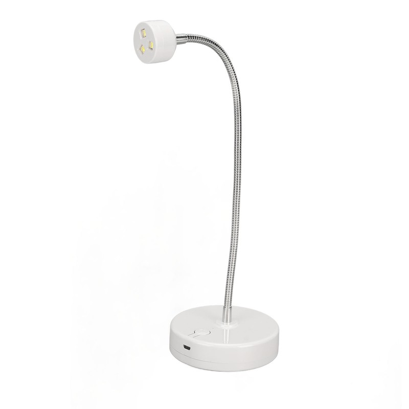 Gooseneck LED Nail Lamp UV 3 Light Chips Rechargeable Nail