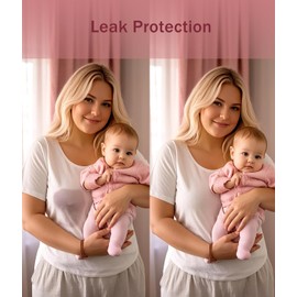 Reusable Nursing Pads 14 Pack Washable Breastfeeding Pads, Soft & Super Absorbent Breast Pad for Breastfeeding, Nipple Pads for Breastfeeding Essentials,Waterproof Bag + Wash Bag - 4.8inch