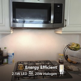 Lumitoric G8 LED Bulbs, Dimmable, 120V, 20W Halogen Replacement, 3000K Warm White, 93 Ra, 2-Prong for Puck Lights, Under Cabinet, Under Microwave & Kitchen Range Hood, 2 Pack (2)