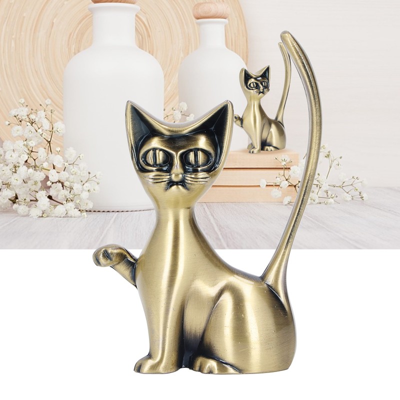 Cat God Ring Holder Cat God Design Zinc Alloy Sturdy