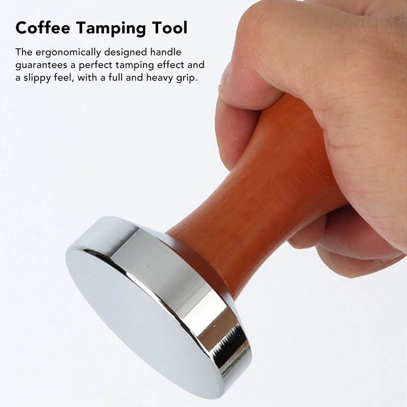 Coffee Tamper Stainless Steel Flat Bottom Tamping Tool Coffee Hand