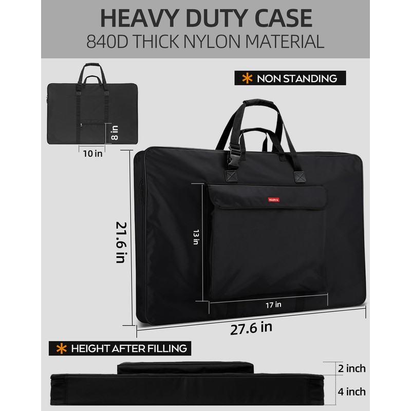 Nicpro Upgrade Art Portfolio Bag 20 x 26'', Waterproof Nylon