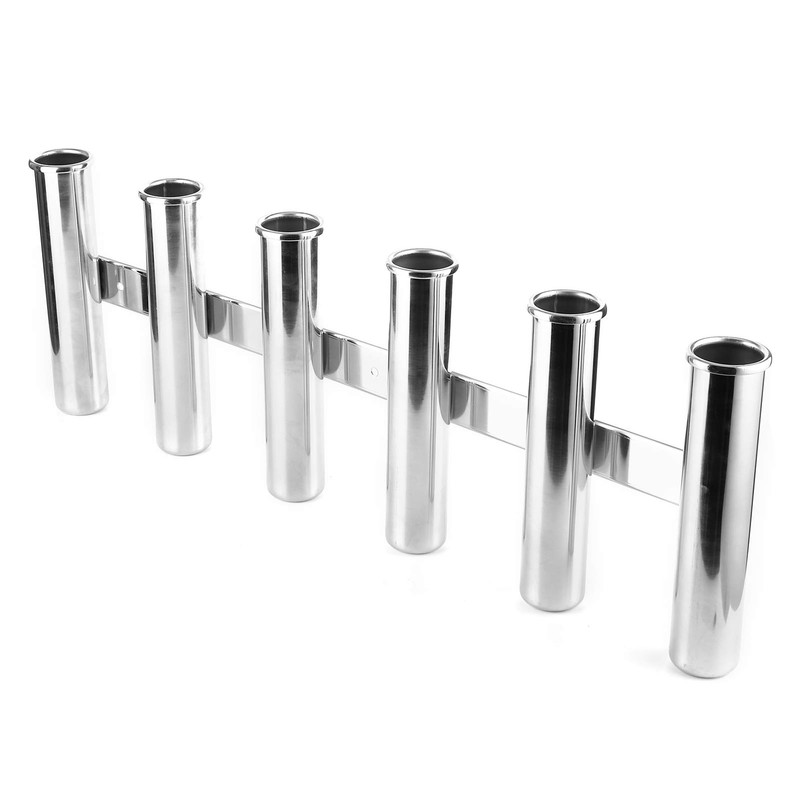Fishing Rod Holder 6 Tubes Stainless Steel for Boats Yacht,