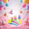 Mozff 4Pcs Ball Blowing Floating Blow Pipe Balls, Floating Ball