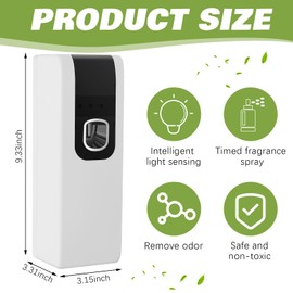 Ripeng 2 Pack Automatic Air Freshener Spray Dispenser, Compatible with 5.51 "x 2.6" Air Freshener Cans, Wall Mounted/free Standing for Home and Commercial Use, Adjustable Scent Release Setting