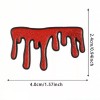*Glitter* Dripping Blood Enamel Pin - Drip Slash Wound Gash