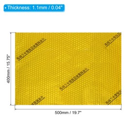 PATIKIL 1.64Ft x 15.75" Pipe Insulation Tape, 2 Pack Aluminium Foil Shell Adhesive Shock-Absorbing Soundproof Pipe Rubber Insulation Tape for Pipe Protection, Golden