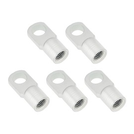 eMagTech 5PCS M8 Gas Spring Support Rod Flat Joint Connector Hole Diameter 8.5mm Steel Zinc-Plated End Fitting for Doors Hoods Canopies Horizontal Hinged Joint