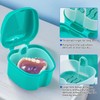 2 Pack Partial Denture Bath Case Retainer Cleaning Case Travel,