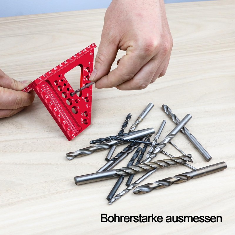 3D Mitre Square Multifunctional 22.5-90 Angle Measure Aluminium Alloy High