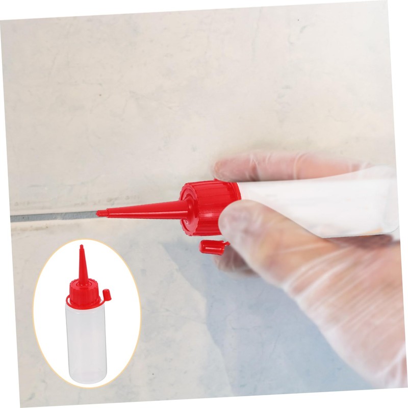 Operitacx Clear Plastic Applicator Tip Bottles Squeeze Bottles for Acrylic