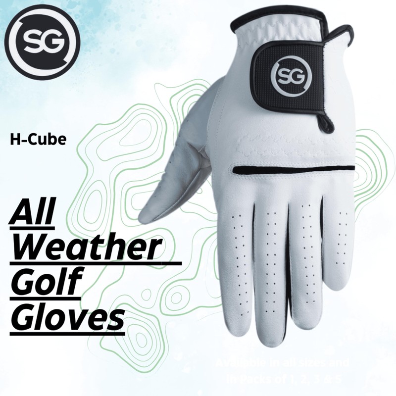 H-Cube All-Weather Microfiber Golf Gloves Men Right Handed Golfer Medium