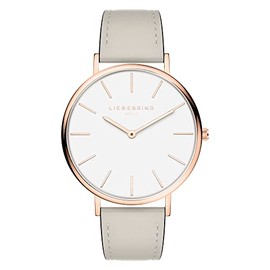 Liebeskind Berlin LT-0371-LQ Women's Analogue Quartz Watch with Leather Strap, Rose Gold, Modern