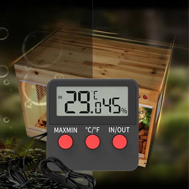 Mini Temperature and Humidity Meter with 2 Probes Digital Hygrometer