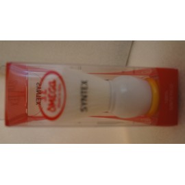 Omega Shaving Brush # 90075 Syntex 100% Synthetic White/Yellow
