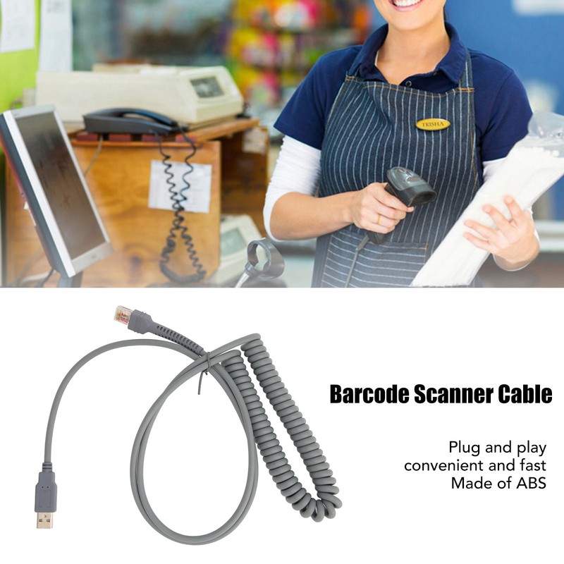 Barcode Scanner Cable ABS 3 Meters USB Scan Cable for