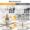 Sputnik Chandeliers Dining Room Light Fixture (12-Light, 33-Inch), Modern Brass