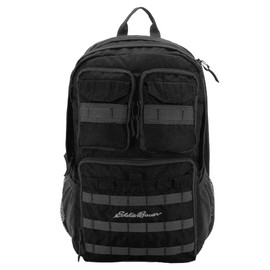 Eddie Bauer Cargo Backpack with Organization Compartments and Hydration/Laptop Compatible Sleeve, Black, 30L