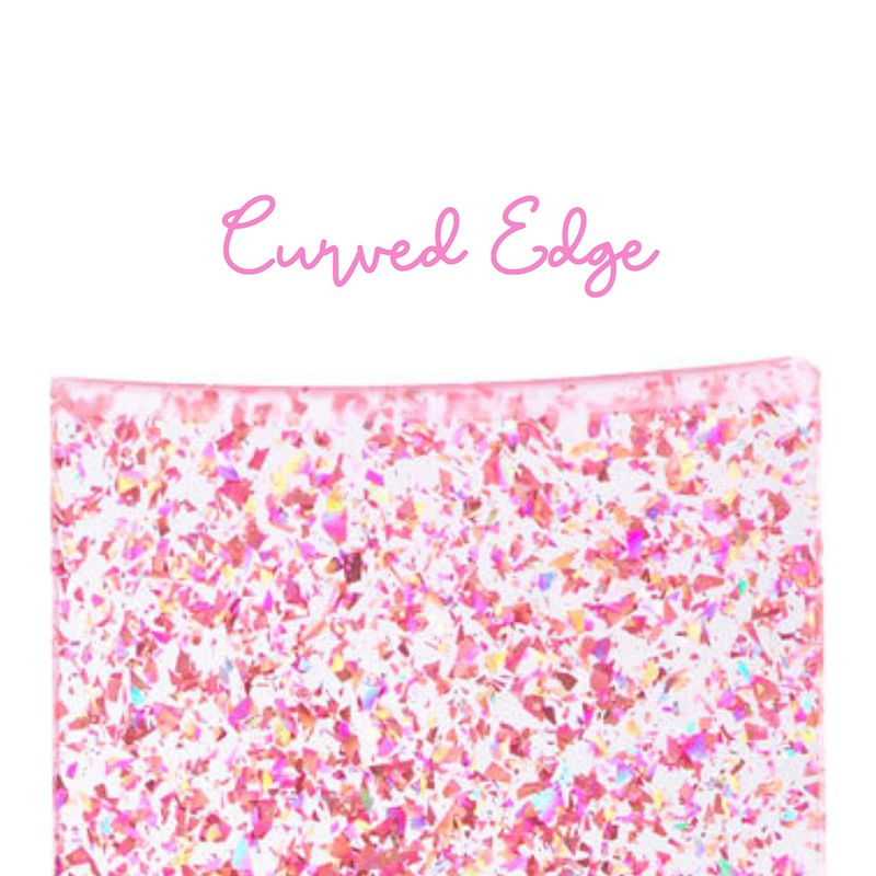 Simply Hair Pink Glitter Balayage Long Highlighting Board with Curved