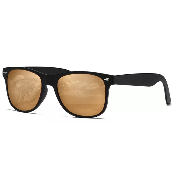 DEMIKOS Sunglasses Men Polarized Sunglasses for Womens Trendy Retro Mirror