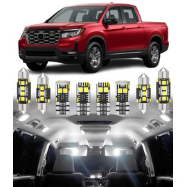 BMT xms Car Interior LED Light Replacement for Honda Ridgeline 2017-2024,6000K Super Bright Interior Light Bulbs Package, 18pcs