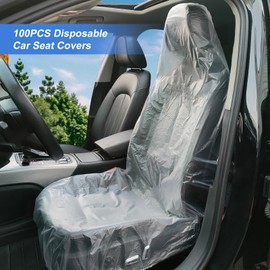 ICWEIMEI 100PCS Per Roll Disposable Seat Covers for Car Plastic Car Seat Covers Universal Disposable Clear Vehicle Seat Protector Dustproof Disposable Car Seat Cover Seat Protective Cover